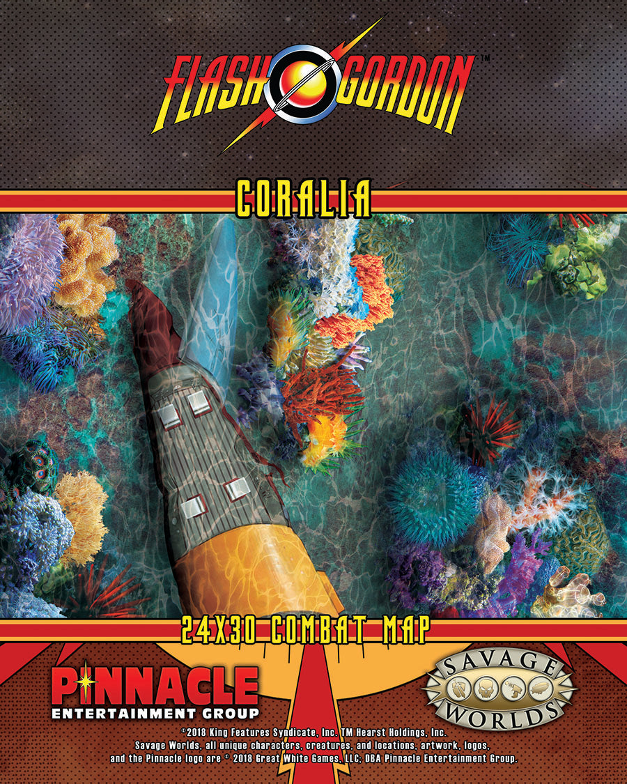 Flash Gordon™ Combat Map: Coralia / War Rocket – Studio 2 Publishing